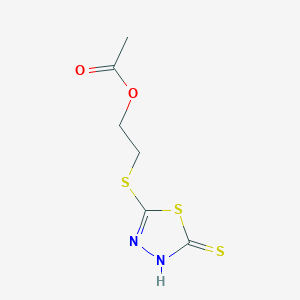 2-[(2-sulfanylidene-3H-1,3,4-thiadiazol-5-yl)sulfanyl]ethyl acetate