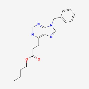 9H-Purine-6-propanoic acid, 9-(phenylmethyl)-, butyl ester