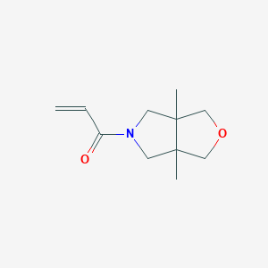 molecular formula C11H17NO2 B12940834 1-(3A,6a-dimethyltetrahydro-1H-furo[3,4-c]pyrrol-5(3H)-yl)prop-2-en-1-one 