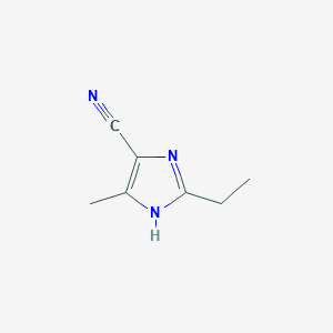 molecular formula C7H9N3 B12940849 2-Ethyl-5-methyl-1H-imidazole-4-carbonitrile CAS No. 112108-89-1