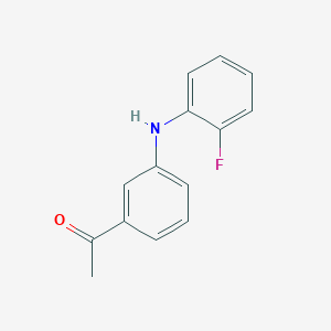 1-(3-((2-Fluorophenyl)amino)phenyl)ethan-1-one