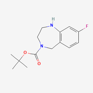 B1294086 4-Boc-8-Fluoro-2,3,4,5-tetrahydro-1H-benzo[e][1,4]diazepine CAS No. 886364-28-9