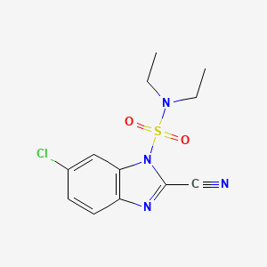 6-Chloro-2-cyano-N,N-diethyl-1H-benzimidazole-1-sulfonamide