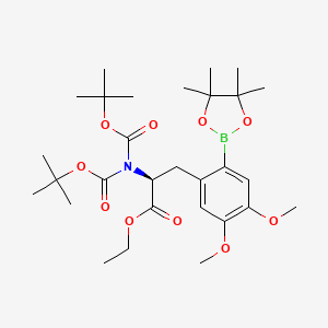 N,N-Bis[(1,1-dimethylethoxy)carbonyl]-5-methoxy-O-methyl-2-(4,4,5,5-tetramethyl-1,3,2-dioxaborolan-2-yl)-L-tyrosine ethyl ester