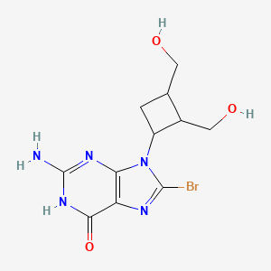 2-Amino-9-(2,3-bis(hydroxymethyl)cyclobutyl)-8-bromo-1H-purin-6(9H)-one