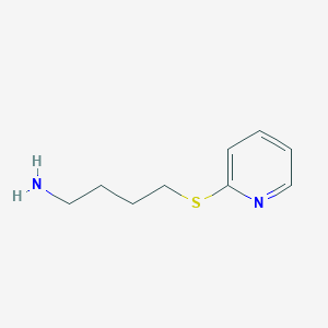 molecular formula C9H14N2S B12940879 4-(Pyridin-2-ylthio)butan-1-amine 