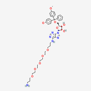 (2R,3R,4S,5R)-2-[6-[3-[2-[2-[2-[2-(3-aminopropoxy)ethoxy]ethoxy]ethoxy]ethoxy]propylamino]purin-9-yl]-5-[[bis(4-methoxyphenyl)-phenylmethoxy]methyl]oxolane-3,4-diol