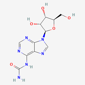 molecular formula C11H14N6O5 B12940895 N-Carbamoyladenosine CAS No. 50693-06-6