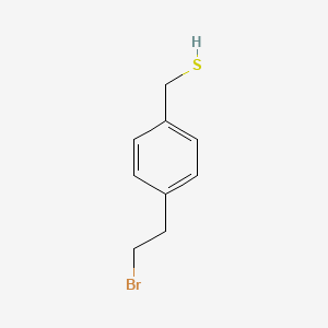 molecular formula C9H11BrS B12940900 (4-(2-Bromoethyl)phenyl)methanethiol 