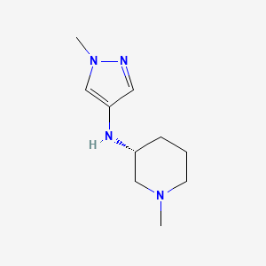 molecular formula C10H18N4 B12940902 (R)-1-Methyl-N-(1-methyl-1H-pyrazol-4-yl)piperidin-3-amine 