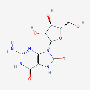 2-Amino-9-((2S,3R,4R,5S)-3,4-dihydroxy-5-(hydroxymethyl)tetrahydrofuran-2-yl)-3H-purine-6,8(7H,9H)-dione