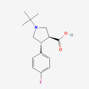 (3S,4R)-1-(tert-Butyl)-4-(4-fluorophenyl)pyrrolidine-3-carboxylic acid