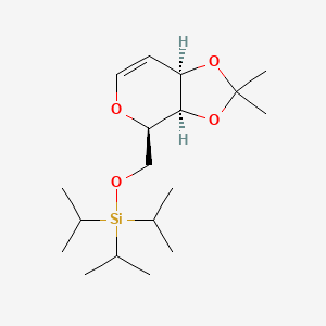 (((3AR,4R,7aR)-2,2-dimethyl-3a,7a-dihydro-4H-[1,3]dioxolo[4,5-c]pyran-4-yl)methoxy)triisopropylsilane