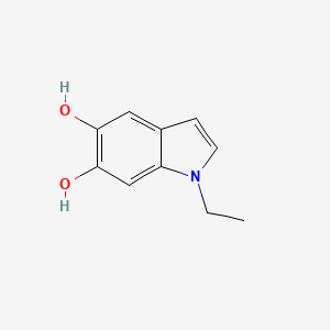 molecular formula C10H11NO2 B12941031 1H-Indole-5,6-diol, 1-ethyl- CAS No. 102236-74-8