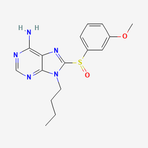 9-Butyl-8-(3-methoxybenzene-1-sulfinyl)-9H-purin-6-amine