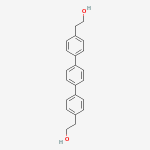 molecular formula C22H22O2 B12941036 2-[4-[4-[4-(2-hydroxyethyl)phenyl]phenyl]phenyl]ethanol 