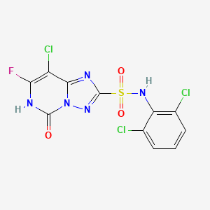 8-Chloro-N-(2,6-dichlorophenyl)-7-fluoro-5-hydroxy-[1,2,4]triazolo[1,5-c]pyrimidine-2-sulfonamide