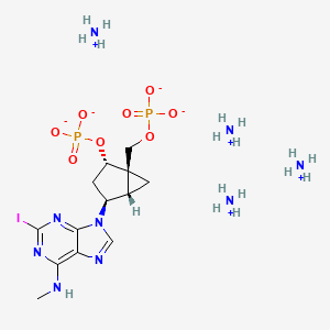 (1R,2S,4S,5S)-BicyClo[3.1.0]hexane-1-methanol, 4-[2-iodo-6-(methylamino)-9H-purin-9-yl]-2-(phosphonooxy)-, dihydrogen phosphate (ester), tetraammonium salt