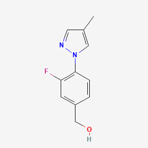 (3-Fluoro-4-(4-methyl-1H-pyrazol-1-yl)phenyl)methanol