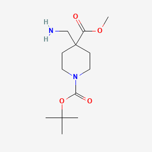 B1294107 1-Tert-butyl 4-methyl 4-(aminomethyl)piperidine-1,4-dicarboxylate CAS No. 362703-35-3