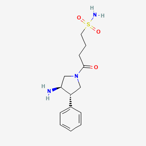 rel-4-((3R,4S)-3-Amino-4-phenylpyrrolidin-1-yl)-4-oxobutane-1-sulfonamide