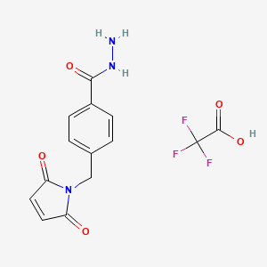 4-((2,5-Dioxo-2,5-dihydro-1H-pyrrol-1-yl)methyl)benzohydrazide 2,2,2-trifluoroacetate