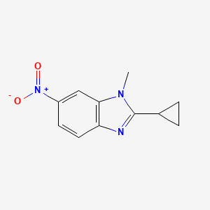 molecular formula C11H11N3O2 B12941150 2-Cyclopropyl-1-methyl-6-nitro-1h-benzimidazole CAS No. 921040-12-2