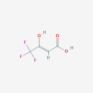 molecular formula C4H3F3O3 B12941161 3-Hydroxy-4,4,4-trifluoro-2-butenoic acid 