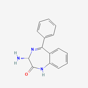 molecular formula C15H13N3O B12941173 (R)-3-Amino-5-phenyl-1H-benzo[e][1,4]diazepin-2(3H)-one 