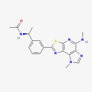 (S)-N-(1-(3-(8-methyl-5-(methylamino)-8H-imidazo[4,5-d]thiazolo[5,4-b]pyridin-2-yl)phenyl)ethyl)acetamide