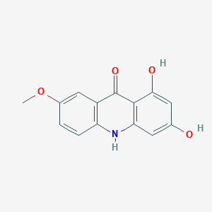 molecular formula C14H11NO4 B12941208 1,3-Dihydroxy-7-methoxyacridin-9(10H)-one CAS No. 612541-98-7