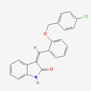 (3Z)-3-{2-[(4-chlorobenzyl)oxy]benzylidene}-1,3-dihydro-2H-indol-2-one