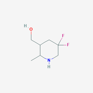 molecular formula C7H13F2NO B12941245 (5,5-Difluoro-2-methylpiperidin-3-yl)methanol 