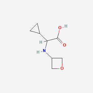 molecular formula C8H13NO3 B12941266 2-Cyclopropyl-2-(oxetan-3-ylamino)acetic acid 