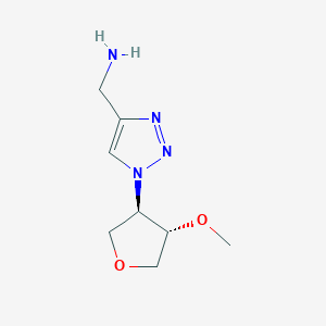 (1-((3R,4S)-4-Methoxytetrahydrofuran-3-yl)-1H-1,2,3-triazol-4-yl)methanamine