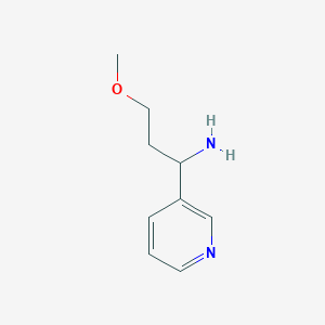 molecular formula C9H14N2O B12941276 3-Methoxy-1-(pyridin-3-yl)propan-1-amine 