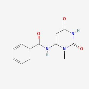 molecular formula C12H11N3O3 B12941285 N-(3-Methyl-2,6-dioxo-1,2,3,6-tetrahydropyrimidin-4-yl)benzamide CAS No. 712286-96-9