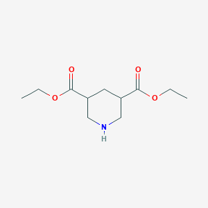 molecular formula C11H19NO4 B12941288 Diethyl piperidine-3,5-dicarboxylate 