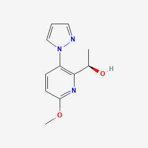 (R)-1-(6-Methoxy-3-(1H-pyrazol-1-yl)pyridin-2-yl)ethan-1-ol