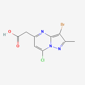 2-(3-Bromo-7-chloro-2-methylpyrazolo[1,5-a]pyrimidin-5-yl)acetic acid