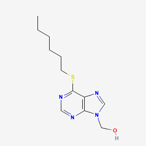 [6-(Hexylsulfanyl)-9h-purin-9-yl]methanol