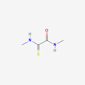 molecular formula C4H8N2OS B12941377 Acetamide, N-methyl-2-(methylamino)-2-thioxo- CAS No. 38762-37-7