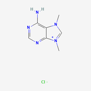 molecular formula C7H10ClN5 B12941390 6-Amino-7,9-dimethyl-9H-purin-7-ium chloride 