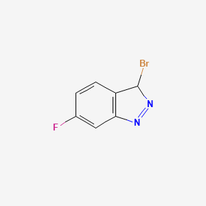 molecular formula C7H4BrFN2 B12941447 3-Bromo-6-fluoro-3H-indazole 