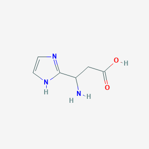 molecular formula C6H9N3O2 B12941475 3-Amino-3-(1h-imidazol-2-yl)propanoic acid 