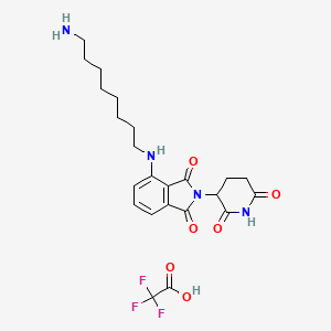 molecular formula C23H29F3N4O6 B12941478 4-((8-Aminooctyl)amino)-2-(2,6-dioxopiperidin-3-yl)isoindoline-1,3-dione 2,2,2-trifluoroacetate 