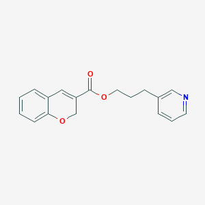 molecular formula C18H17NO3 B12941501 3-(Pyridin-3-yl)propyl 2H-chromene-3-carboxylate 