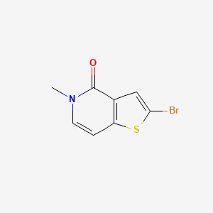 molecular formula C8H6BrNOS B12941503 2-Bromo-5-methyl-thieno[3,2-c]pyridin-4-one 