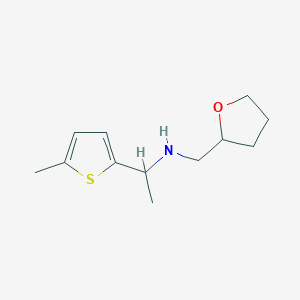 1-(5-Methylthiophen-2-yl)-N-((tetrahydrofuran-2-yl)methyl)ethan-1-amine