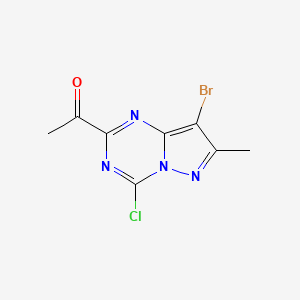 1-(8-Bromo-4-chloro-7-methyl-pyrazolo[1,5-a][1,3,5]triazin-2-yl)ethanone